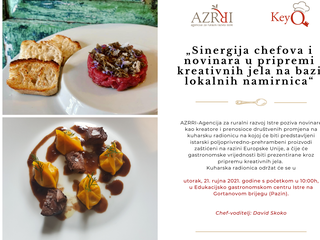Poziv na kuharsku radionicu „Sinergija chefova i novinara u pripremi kreativnih jela na bazi lokalnih namirnica“